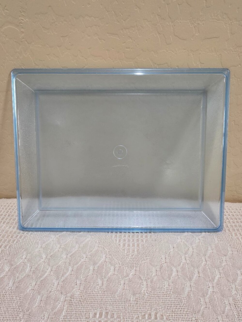 Authentic Tupperware Preludio Transparent Blue Acrylic Rectangle Serving Tray